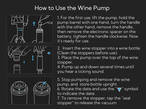 Wine Saver Pump with Sound Indicator