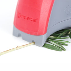 Detachable Herb Mincer Roller Cutter S/S Blade Leaf Stripper Red
