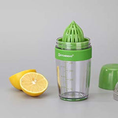 2 in 1 Salad Dressing Shaker With Citrus Juicer Salad Tool 250ml Green