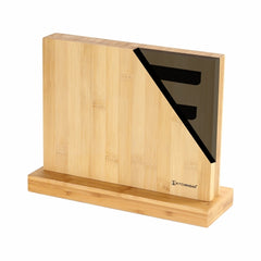 Luxury Magnetic Knife Block Holder Cutlery Display Stand Bamboo