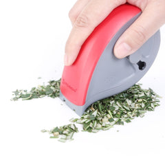 Detachable Herb Mincer Roller Cutter S/S Blade Leaf Stripper Red