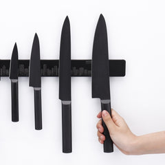 Modern Magnetic Knife Strip With 3 Hooks 16 Inch Rhythm Of The City Design