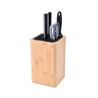 Knife Holder and Utensil Holder - Stainless-Steel Modern Rectangular Design  Universal Knife Block and Kitchen Utensils Organizer for Counter-top 