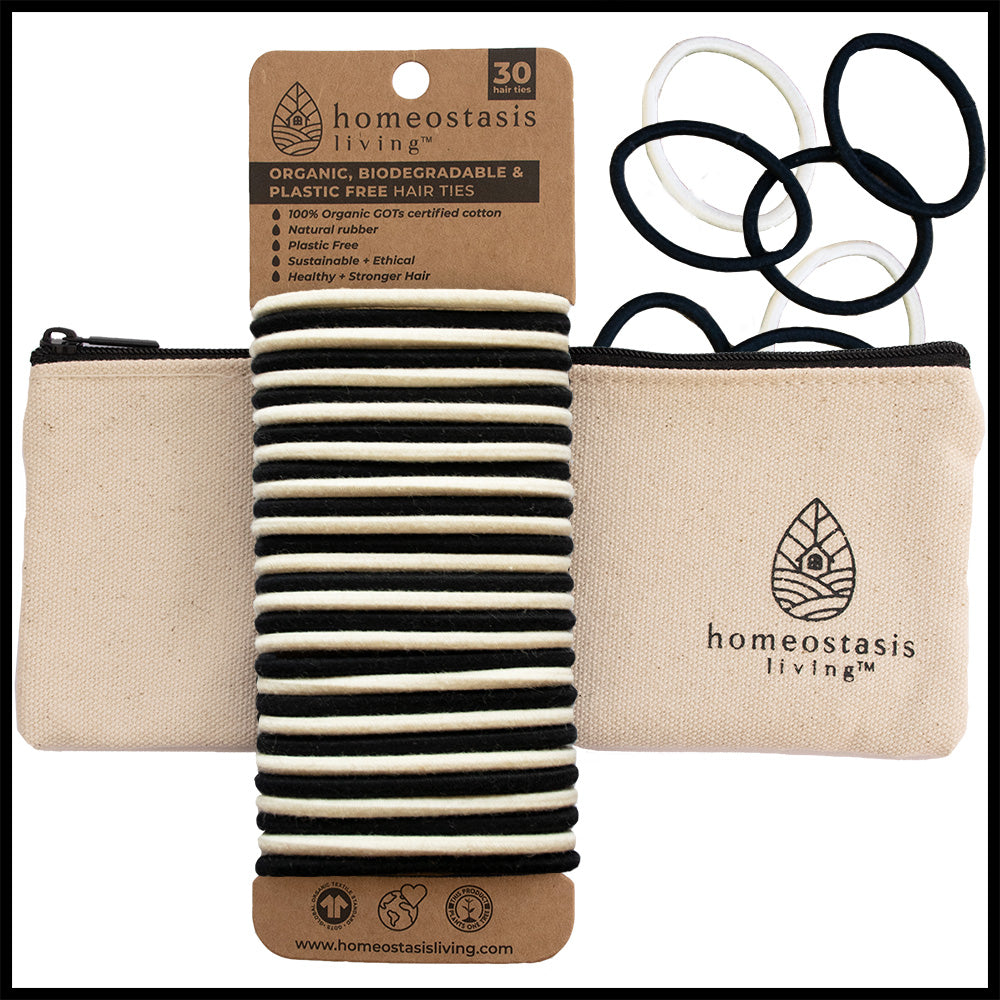 Biodegradable + Organic Hair Ties (Blonde | 30 pack) – Homeostasis