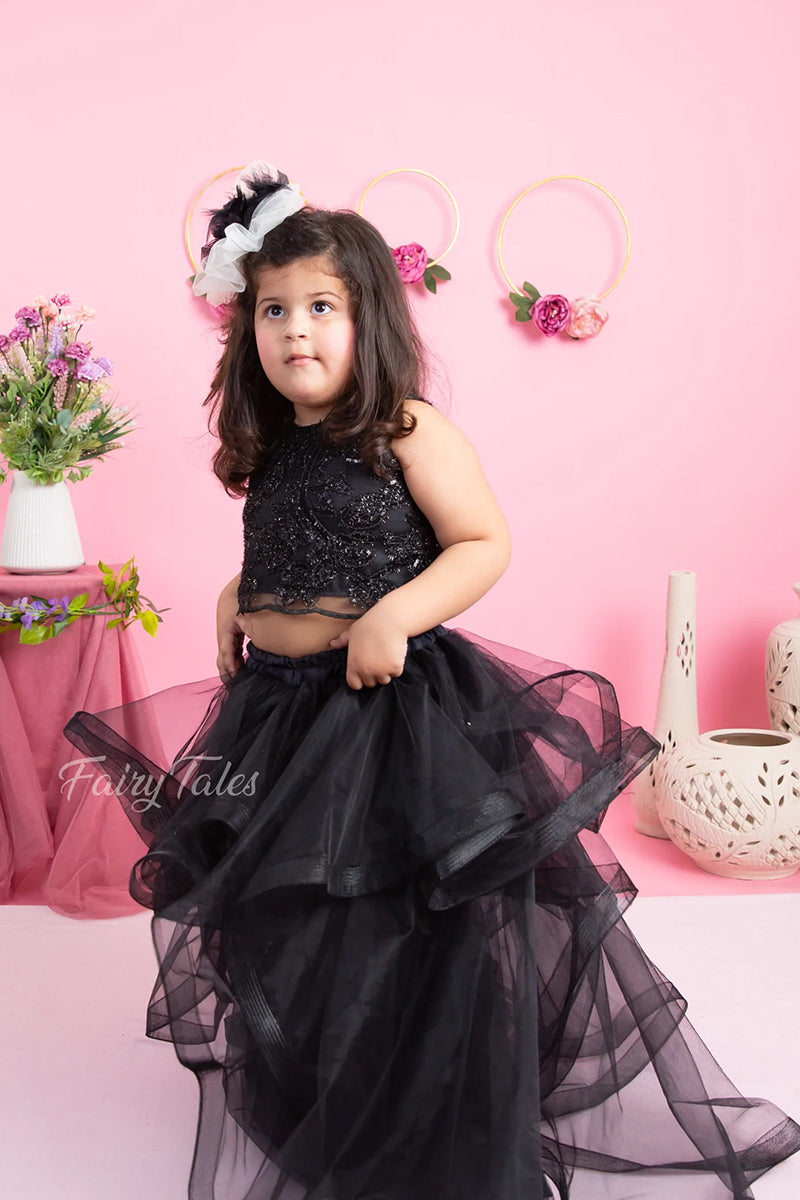 1st Birthday Black and White Dress/Frock for Baby Girl – PyaraBaby