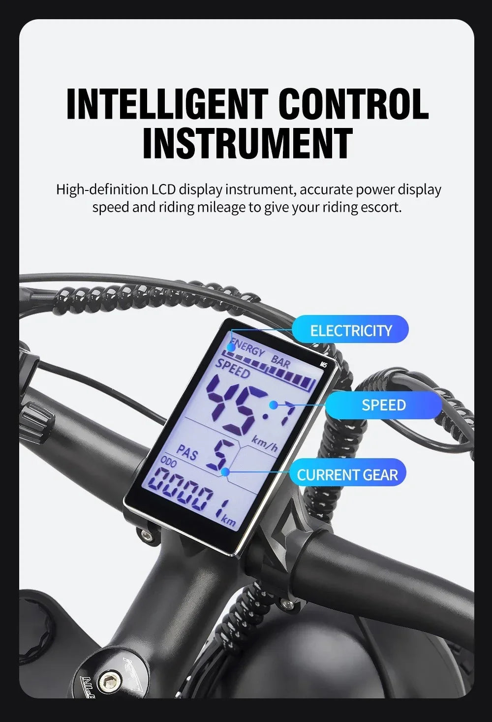 Ridstar H26 Pro Electric Bike, 26*4.0 inch All-terrain Fat Tires 1000W Motor 48V 20Ah Battery 36mph Max Speed 120km Max Range Oil Brake