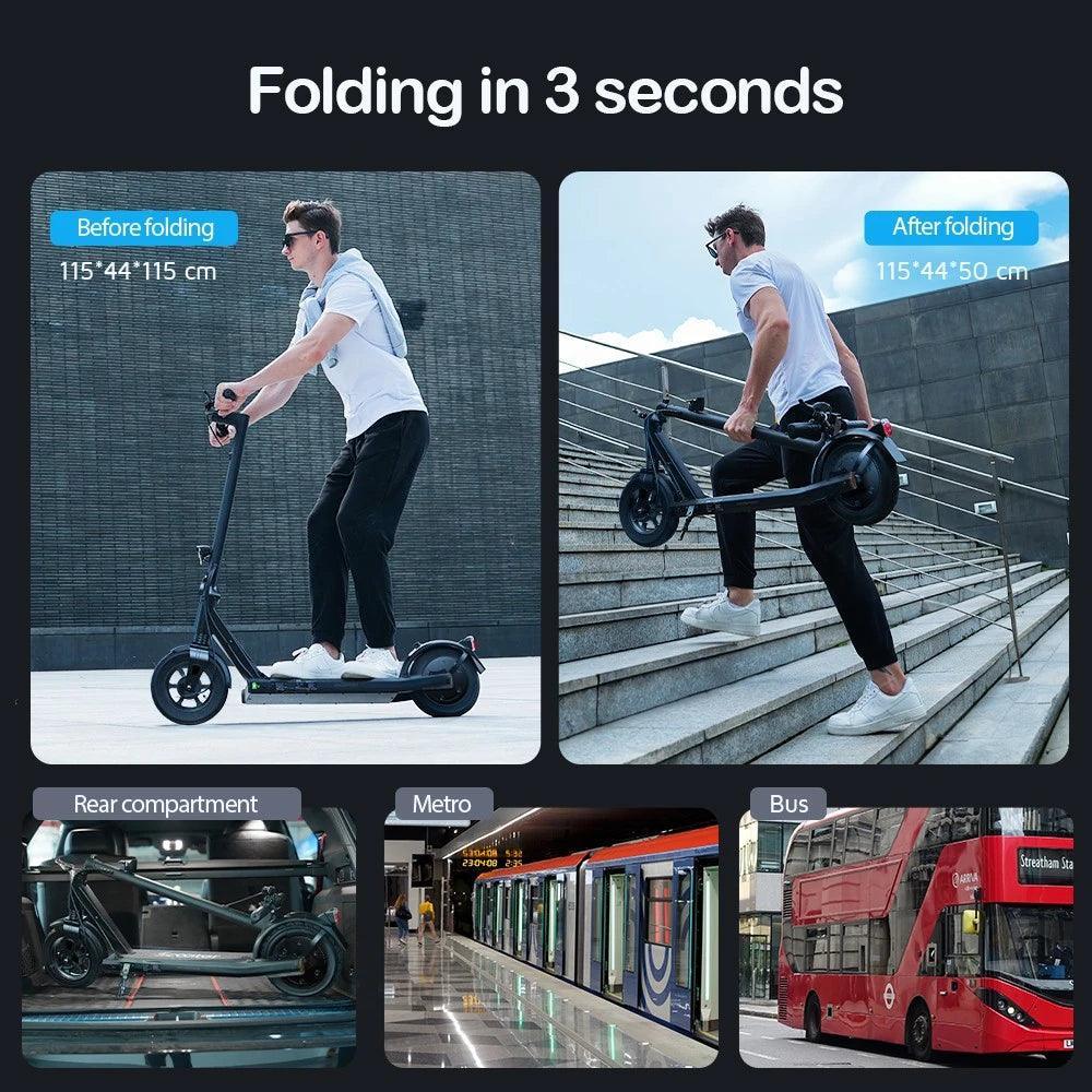 iScooter i9S Electric Scooter, 500W Motor, 10Ah Battery, 10-inch Pneumatic Tire, 30km/h Max Speed, 30km Range, Front Shock Absorption, Electronic Brake & Disc Brake