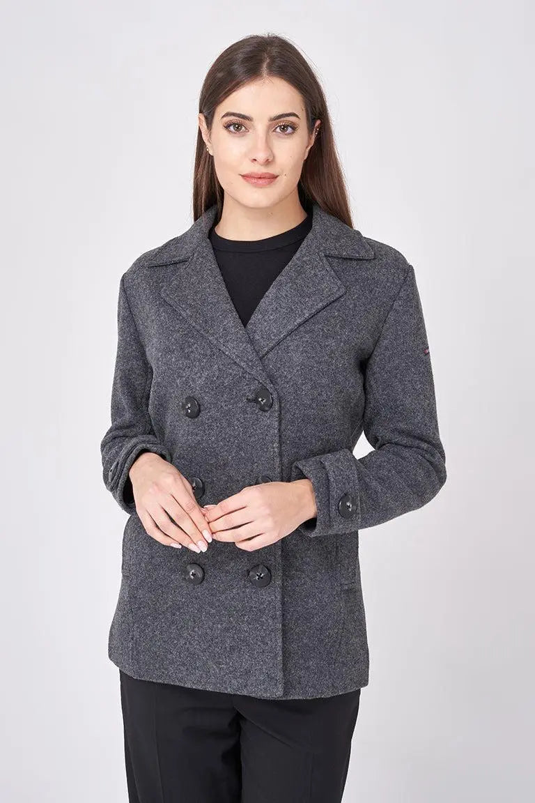 Chaquetón o abrigo largo de lana cocida - A2263 | Batela | Reviews on ...