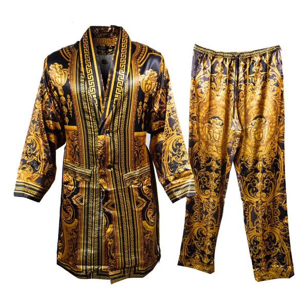 Prestige Luxury Robe Set (White/Gold) – JBROOKS