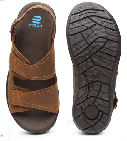 Boston EB-01 Men Tan Leather Sandals