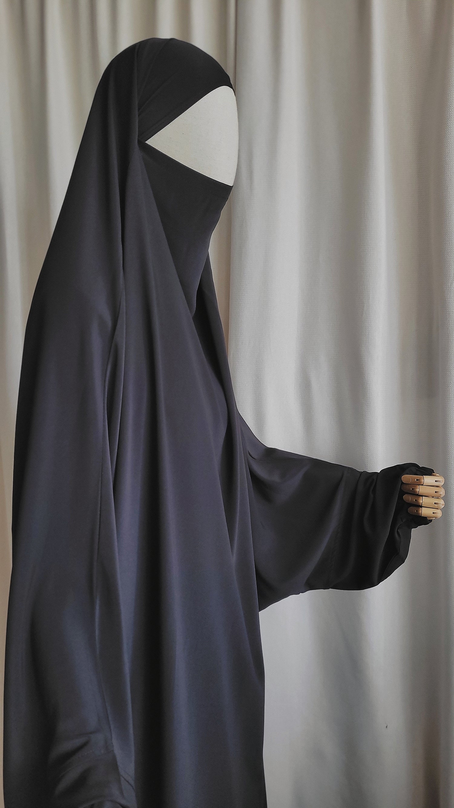 erfgoed Grootste ironie 2 Piece Jilbab Zwart - Medina Silk – haamiem