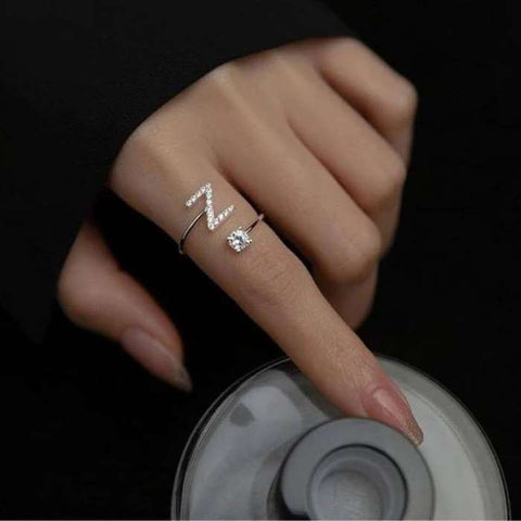 Rosalie Sterling Silver Initial Ring | MSHSM