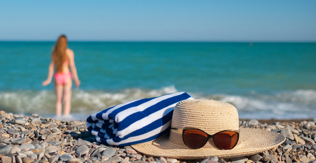 beach towel rolled