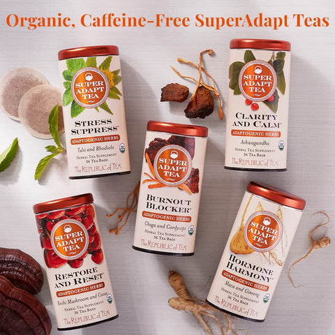 Herbal Super Adapt Tea varieties by the Republic of Tea