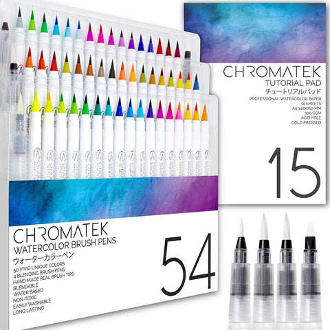 Chromatek Set of 54 Watercolor Pens