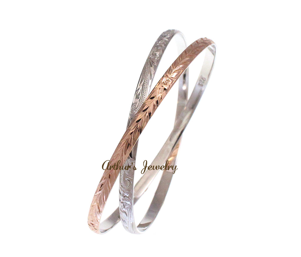 sterling silver rose gold bracelet