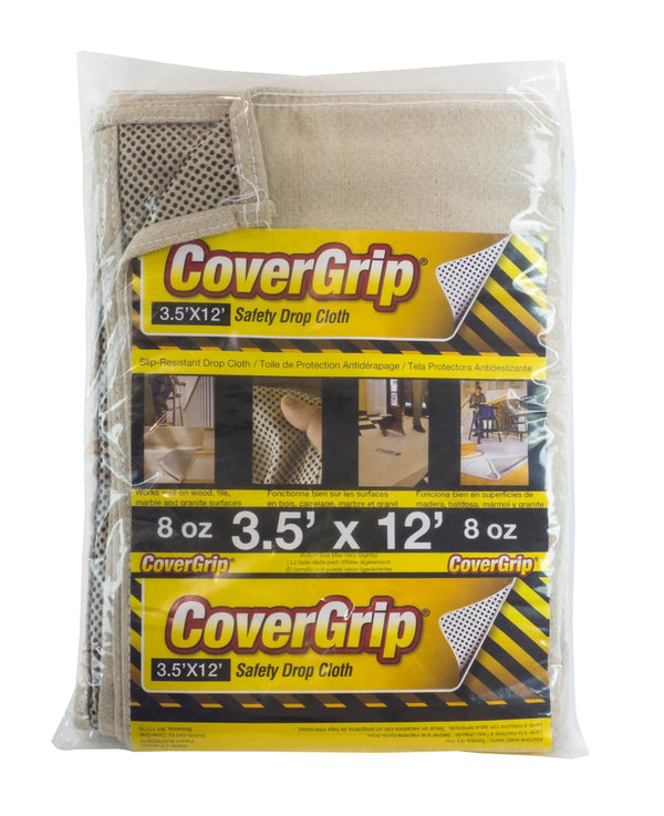 Trimaco 02301 9' x 12' Paper Plastic Drop Cloth