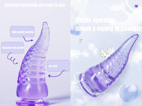 Purple sex toys butt plugs silicone