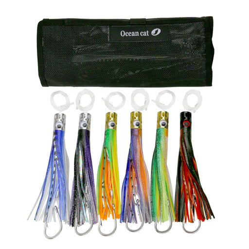 OCEAN CAT Set of 6 6'' inch Offshore Big Game Trolling Lure for
