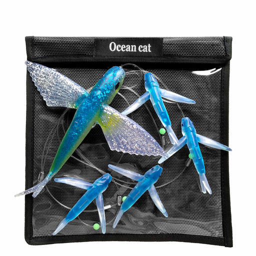 OCEAN CAT Set of 10 Pcs Offshore Big Game Trolling Lure for Marlin Tuna  Mahi Dolphin Durado Wahoo Trolling Lures Free Mesh Bag — OCEAN CAT Fishing  Tackle