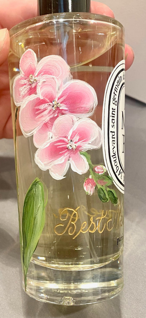 Allison Costlow Connecticut, New York City and Westchester Calligrapher & Engraver bottle painting fragrance diptyque