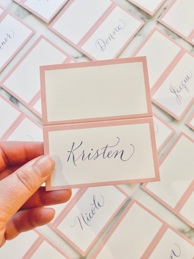 Allison Costlow Connecticut, New York City and Westchester Calligrapher & Engraver modern place card calligraphy