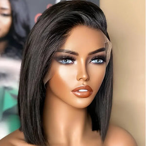 100% Human Hair Bob Wigs 13x4 Lace Frontal Wig Cuticle Aligned Human Hair - MonaHair