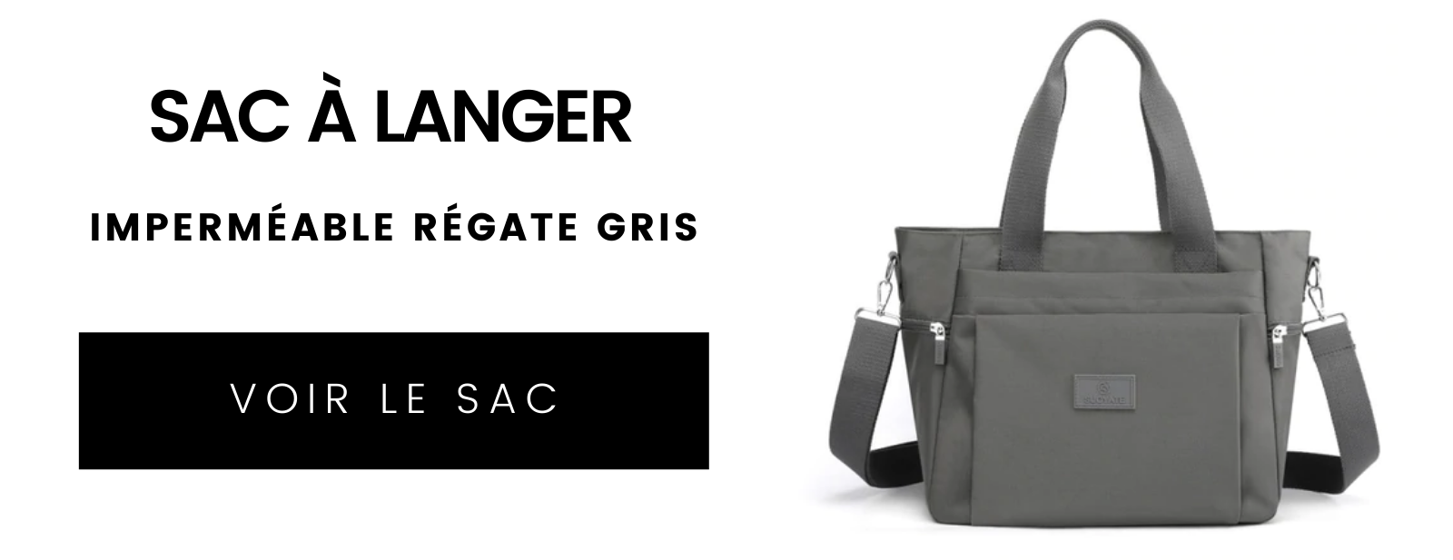 SAC À LANGER À ANSES RÉGATE GRIS