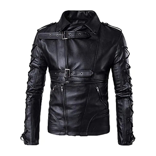Men's Gothic Style Ghost Rider Leather Jacket