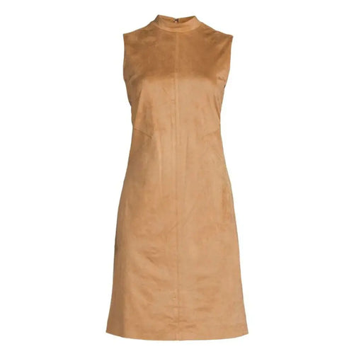 Mothers Day Minimal Shift Dress In Suede