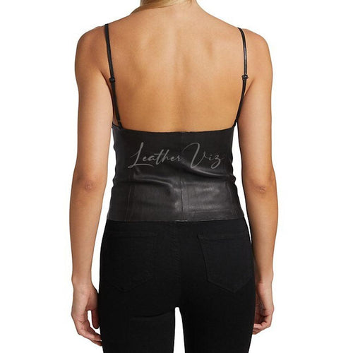 VALENTINE'S DAY SPECIAL FITTED LEATHER CAMI