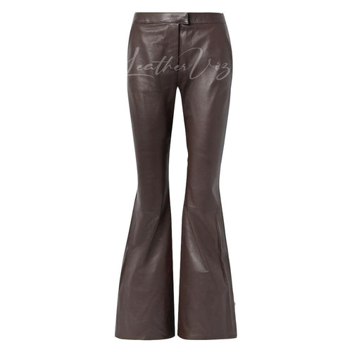 BELL BOTTOM STYLE LEATHER TROUSERS