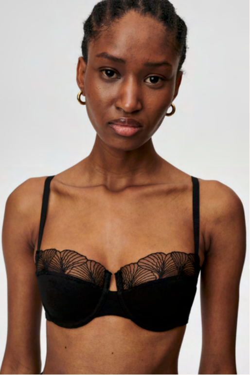 Womens People Tree Underwear  Soft Bra Top Black ~ Accommodation Salerno