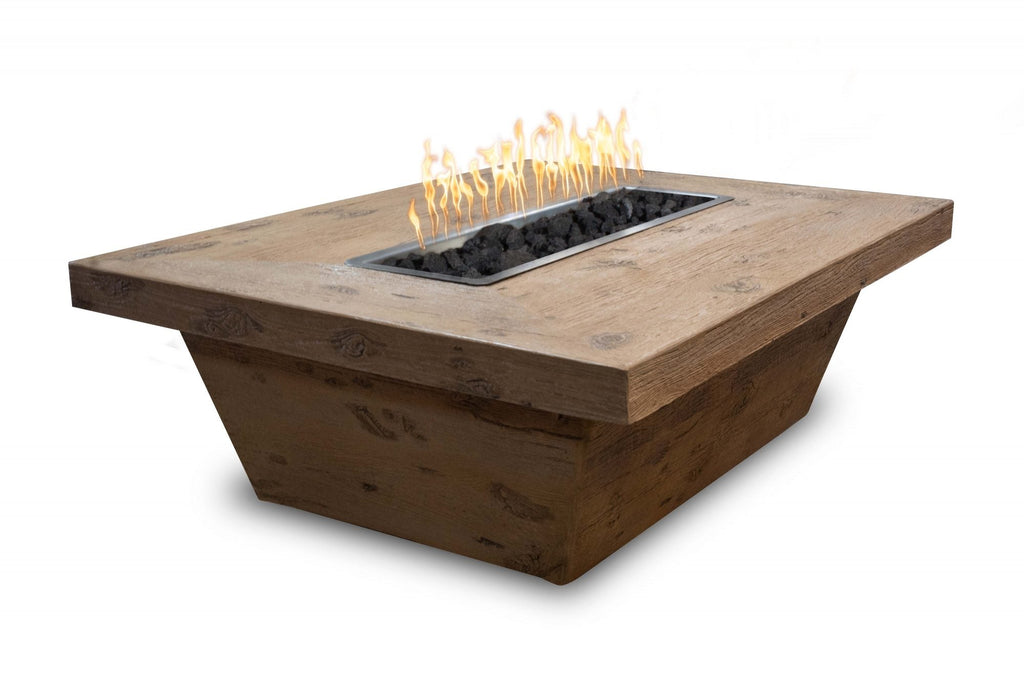 The Outdoor Plus Carson 48"(24"-Tall) Fire Pit-Wood Grain