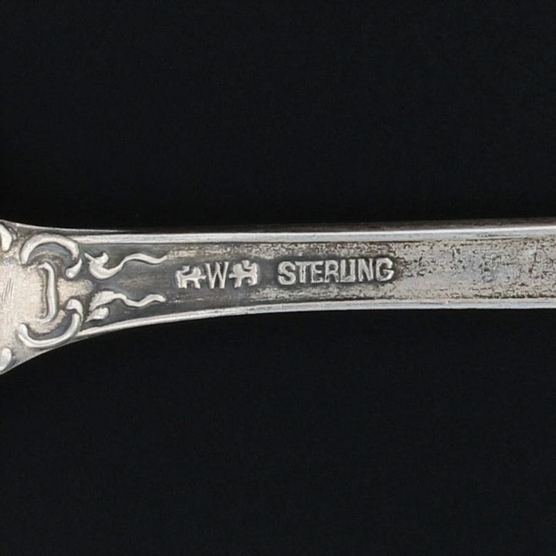 Vintage Mason City Iowa Souvenir Spoon Sterling Silver Wendell Floral