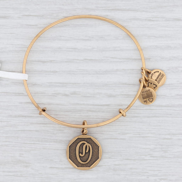 New Alex and Ani Oak Flower Bangle Charm Bracelet Rafaelian Gold