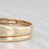0.29ctw Diamond Engagement Ring Wedding Band Bridal Set 14k Yellow Gold Size 7