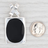 New Black Resin Sterling Pendant Silver 925 Mexico Statement