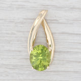 2.9ct Peridot Pendant 10k Yellow Gold Oval Solitaire August Birthstone