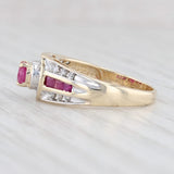 1.16ctw Oval Ruby Diamond Ring 14k Yellow Gold Size 7.25