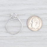 New Beverley K Semi Mount Diamond Halo Engagement Ring 14k Gold Sz 6.5 Princess
