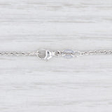 New Laser Rope Chain Necklace Platinum 950 1mm 16" Lobster Clasp