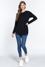 Load image into Gallery viewer, Long Slv Side Slit French Terry Tunic

