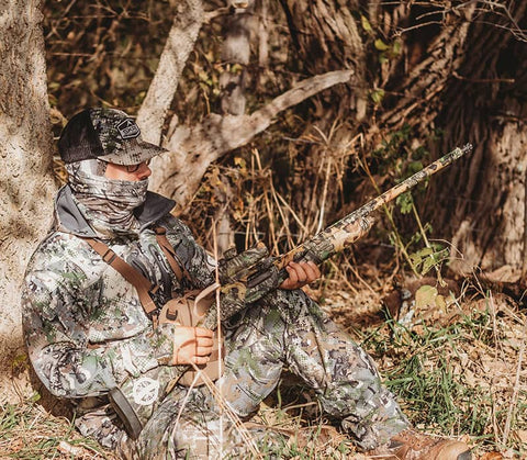 Man in turkey hunting camo