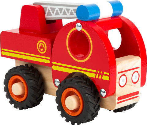 Feuerwehrfahrzeug aus Holz