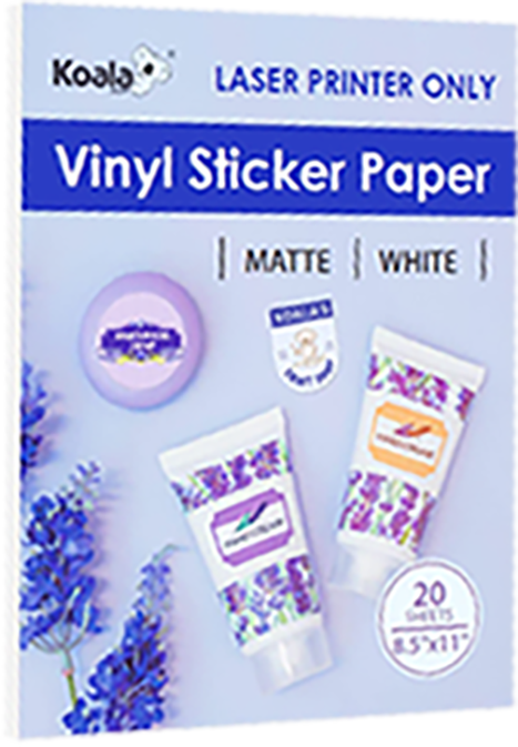 Koala Waterproof Printable Clear Sticker Paper for Laser Printers