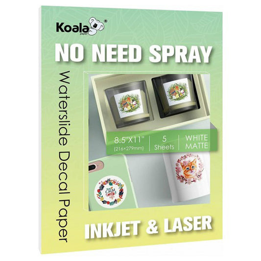 Koala No Spray Need CLEAR Waterslide Decal For INKJET Printer 20 Sheet –  koalagp
