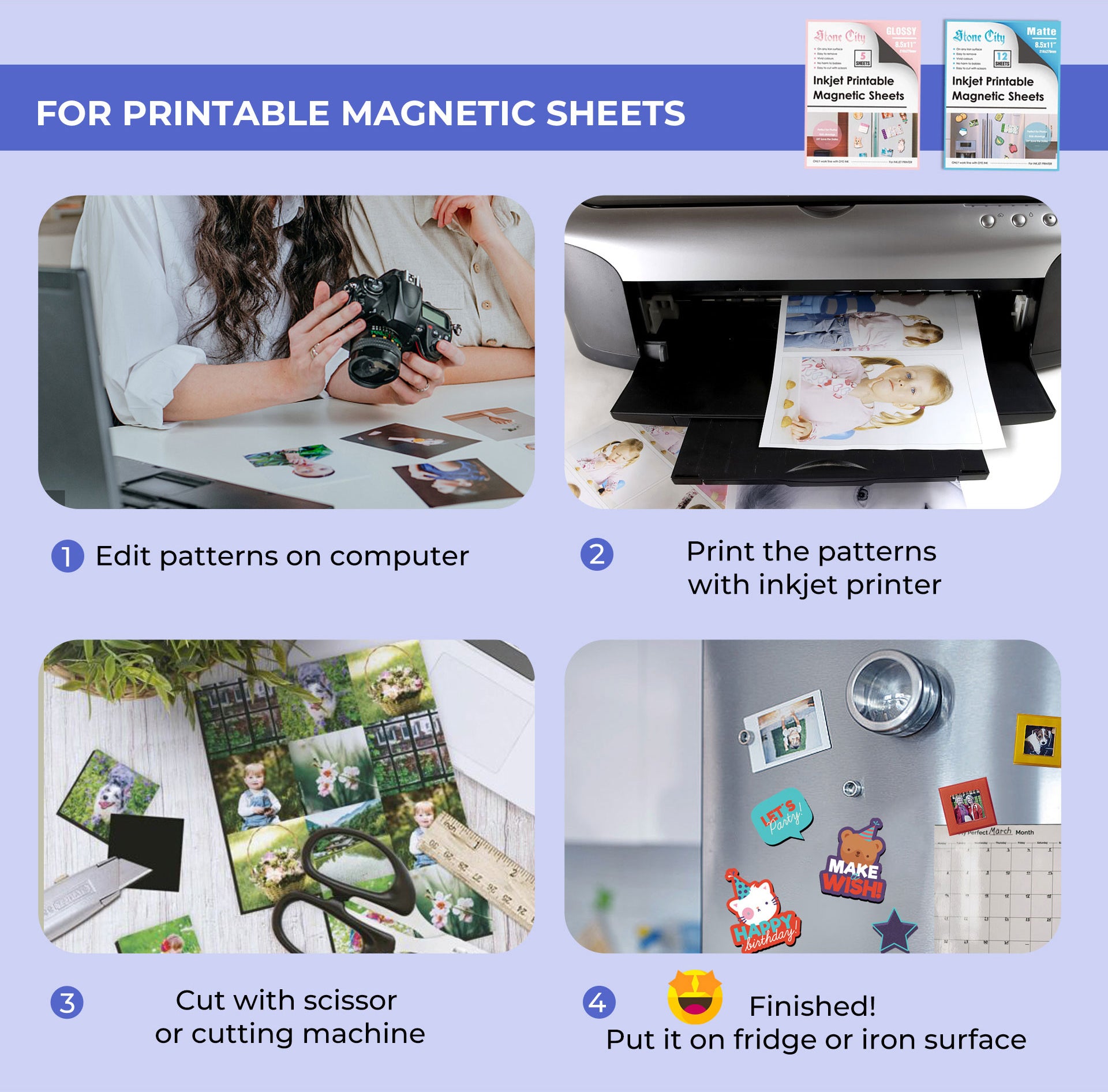 Stone City Printable Magnetic Sheets Matte 12mil Thick for Inkjet Prin –  koalagp