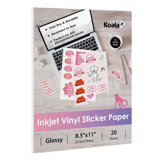 90% Clear Sticker Paper for Inkjet Printer (20 Sheets
