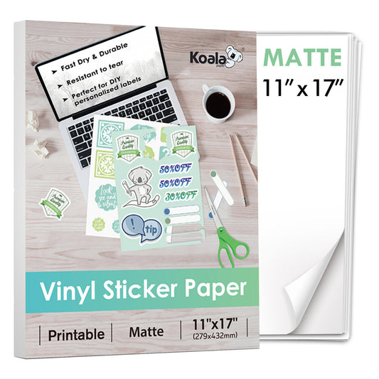 60 A-SUB Printable Vinyl Clear Sticker Paper for Inkjet Printer Waterproof  Lable